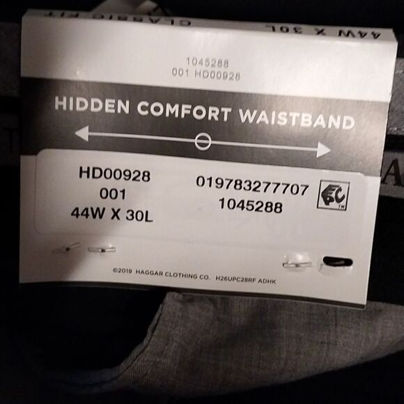  Haggar H26. Men's Premium Stretch Classic Fit. Dress Pants NWT      Size 44X30L - Picture 11 of 11